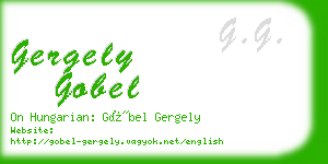 gergely gobel business card